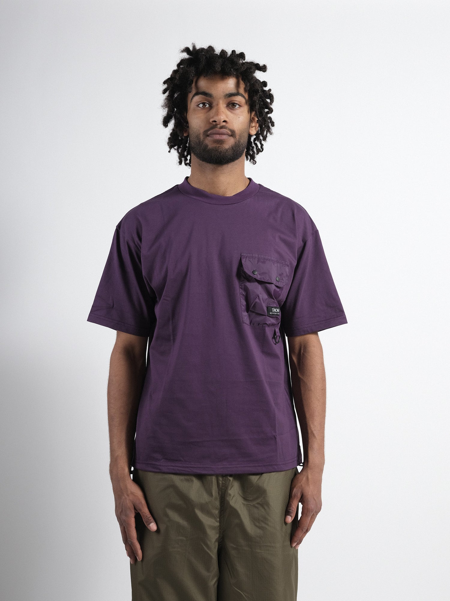 Mountain Flap Pocket T-Shirt D.Purple