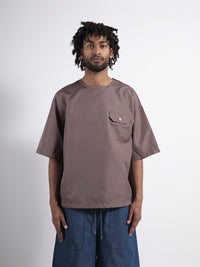 Non-Down Military Half-Sleeve Cut-and-Sewn D.Khaki