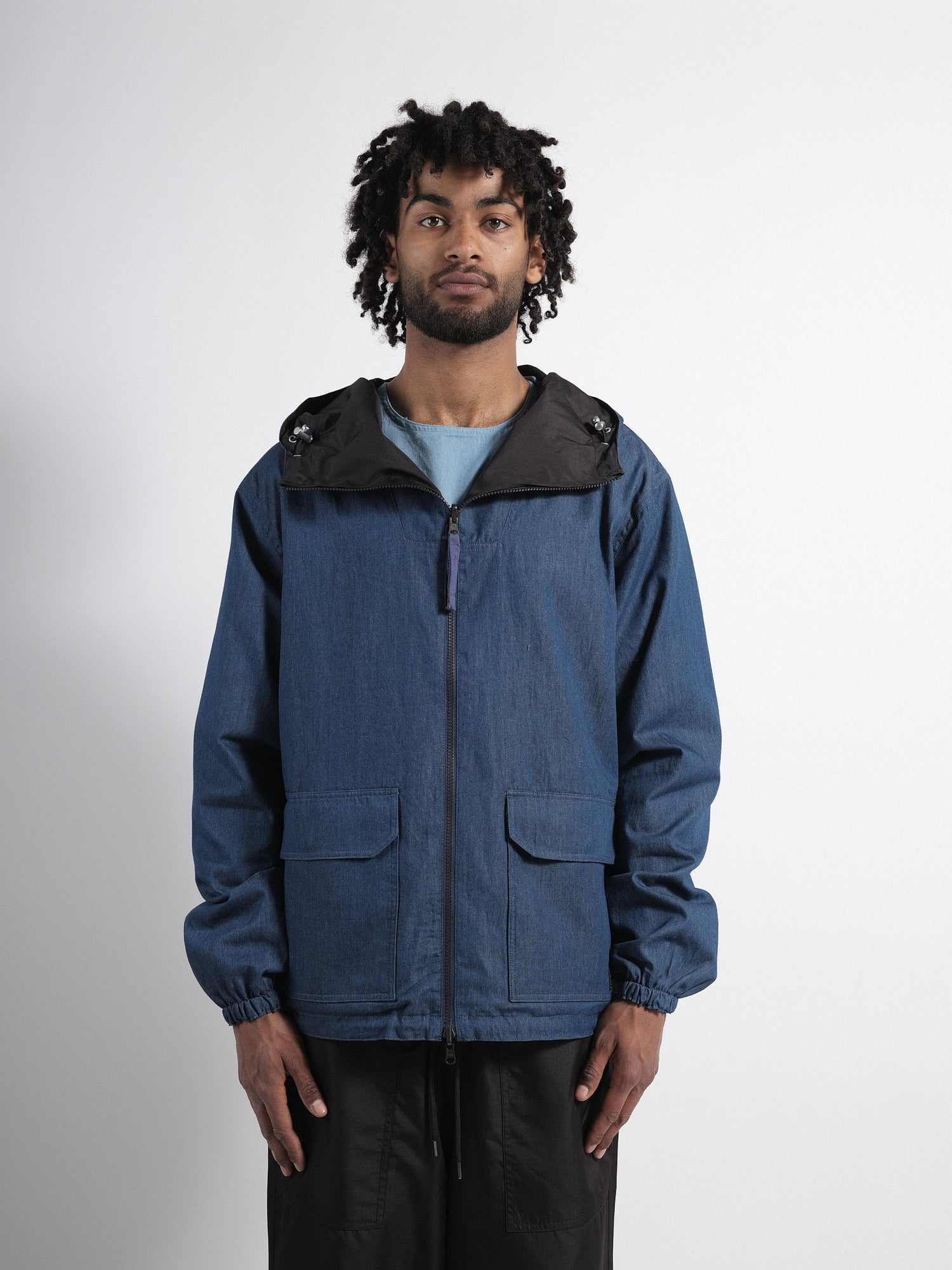 Non Down Military Reversible W-ZIP Pocket Indigo