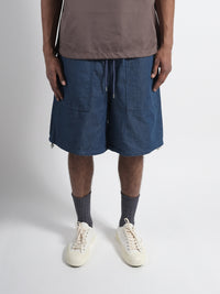 No Down Military Reversible Wide Short Indigo