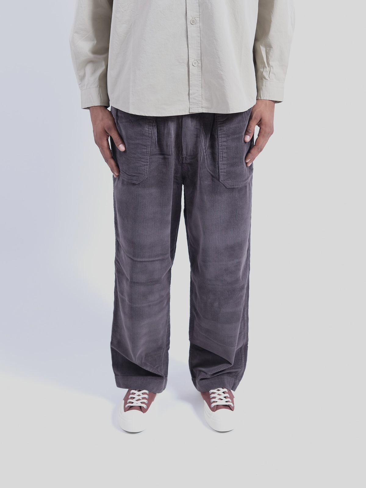 One Tuck Fatigue Corduroy Pants