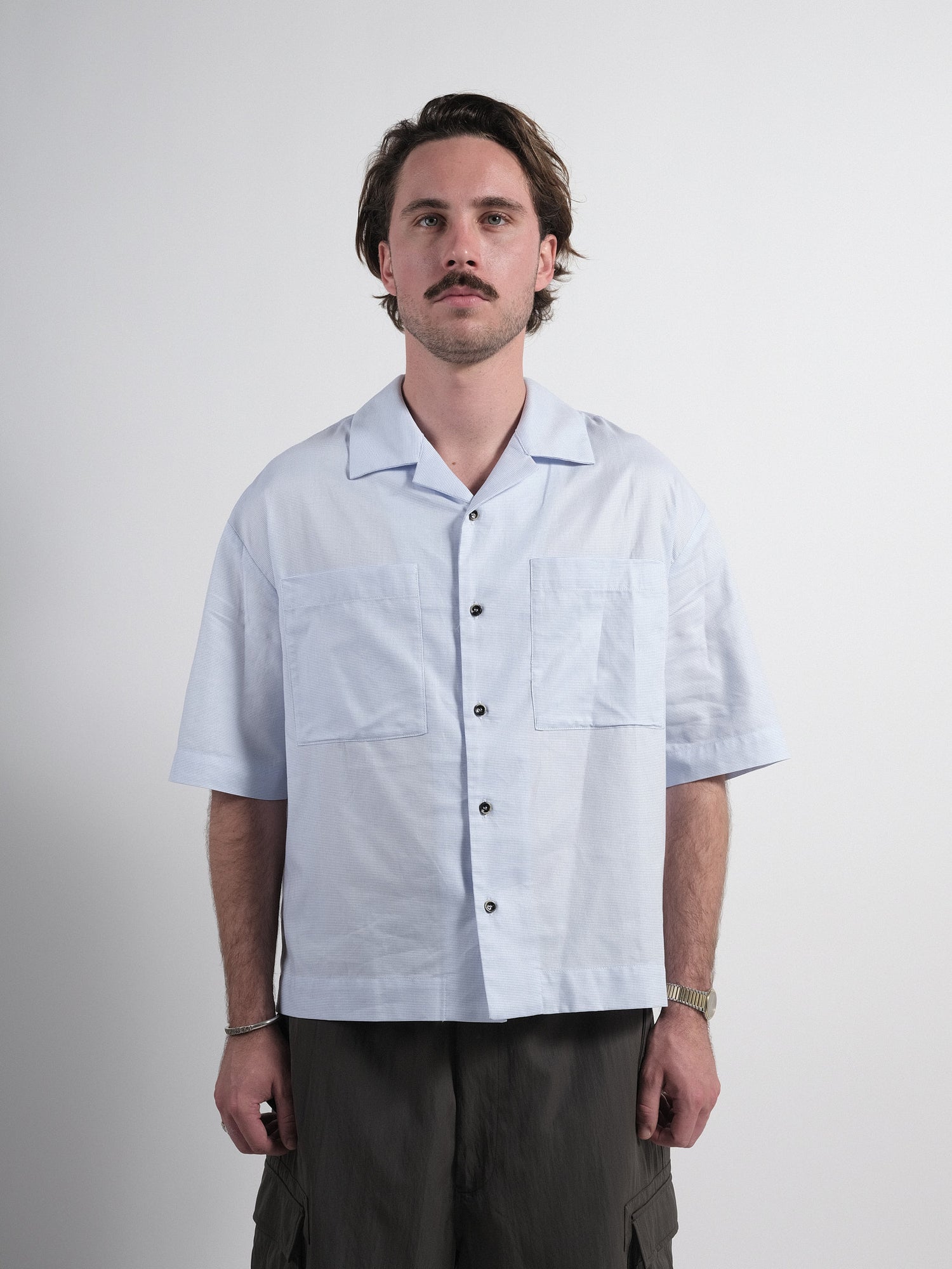 Orazio Shirt Quadretto Azur