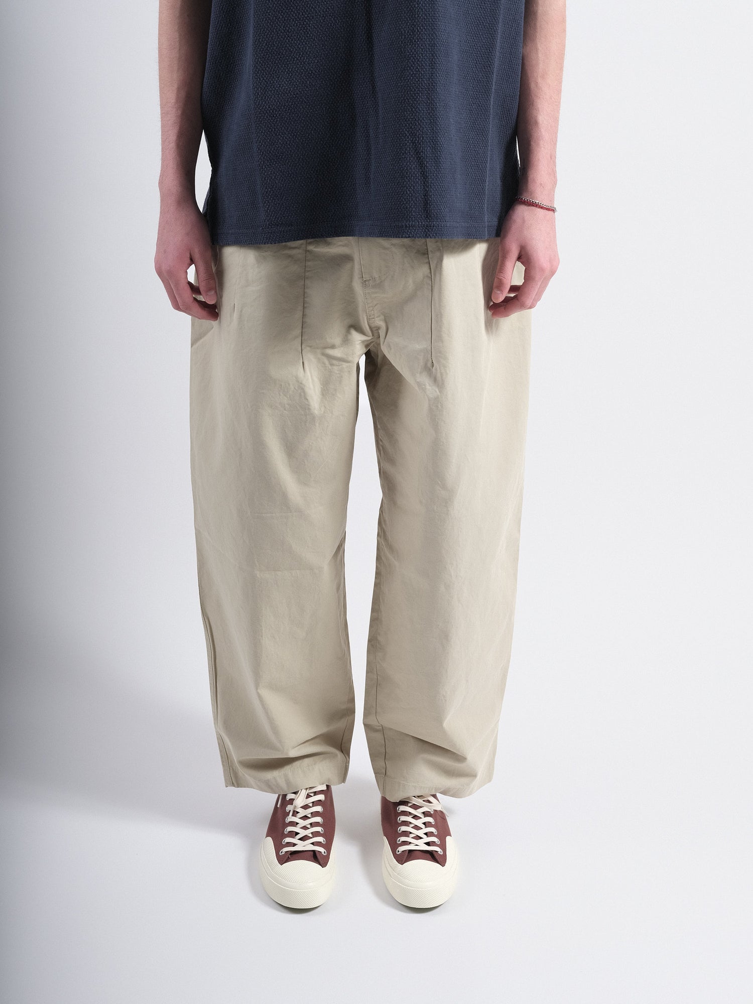 PINTUCK WIDE CHINO PANTS