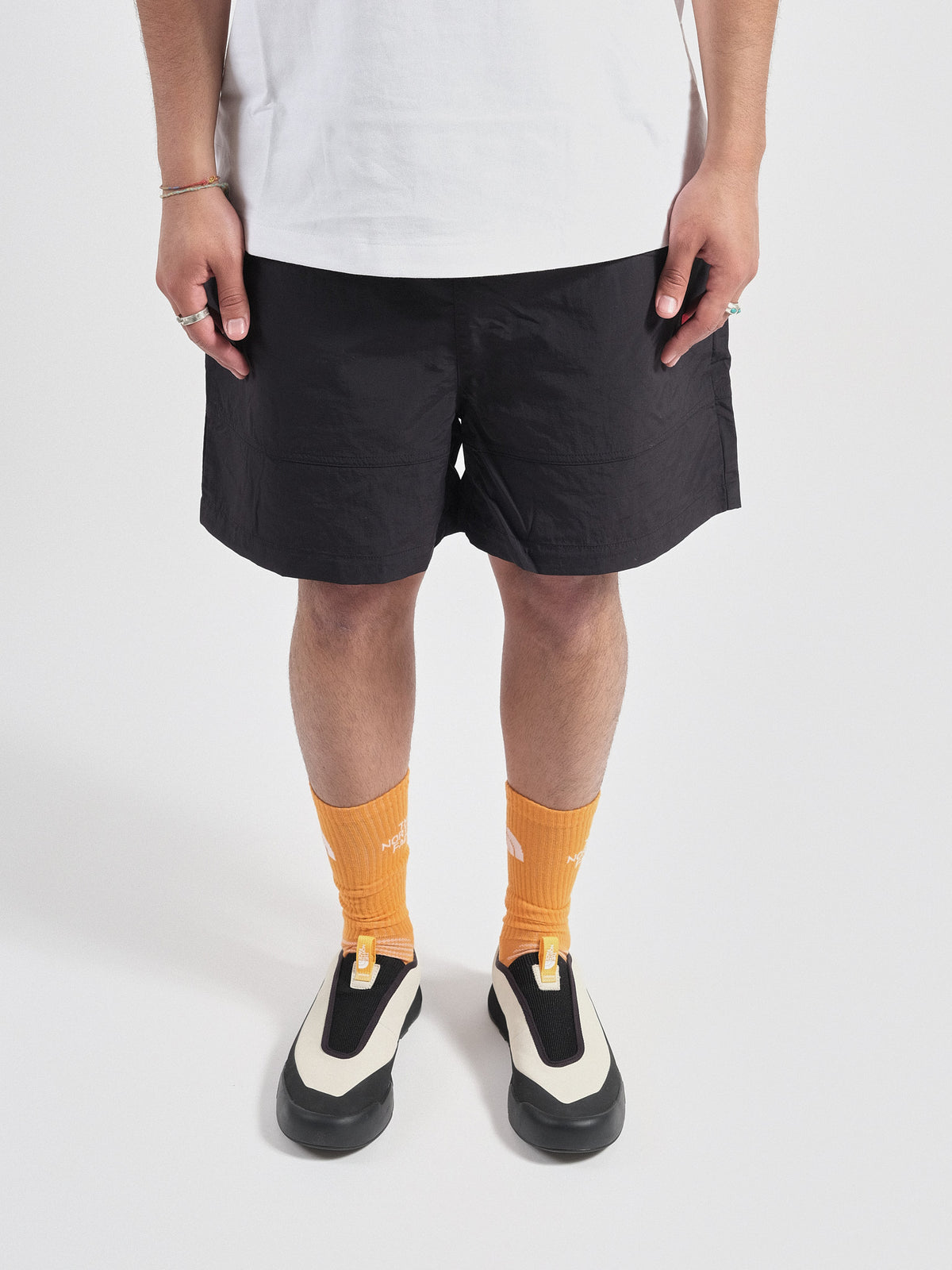 Red Box Nylon Belted Short Black