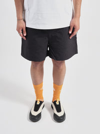 Red Box Nylon Belted Short Black