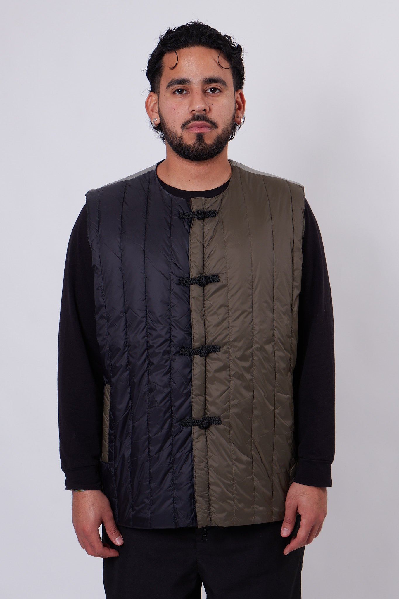 Reversible China Button Inner Down Vest