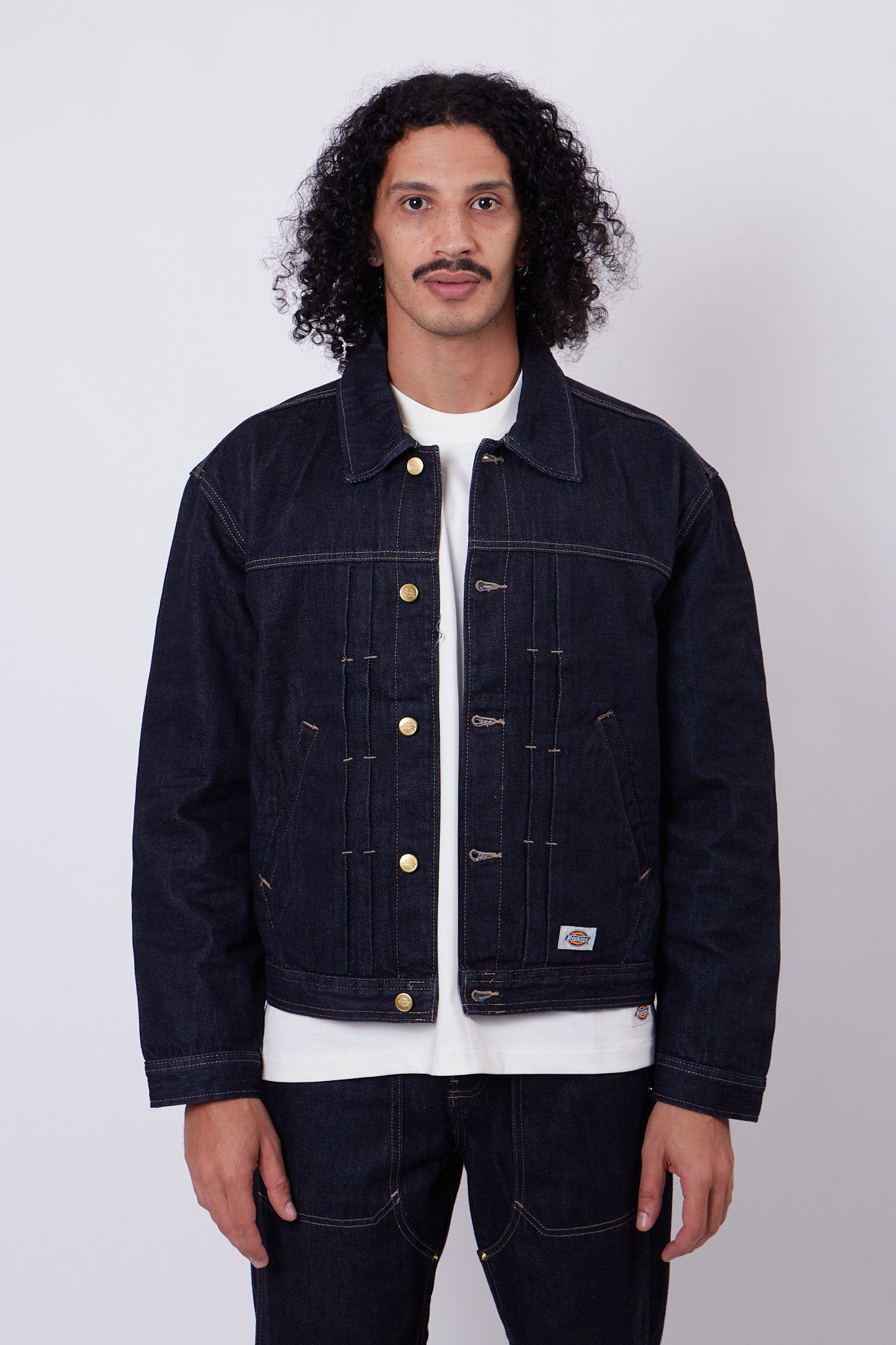 Selvedge Pleated Denim Jacket Rinsed