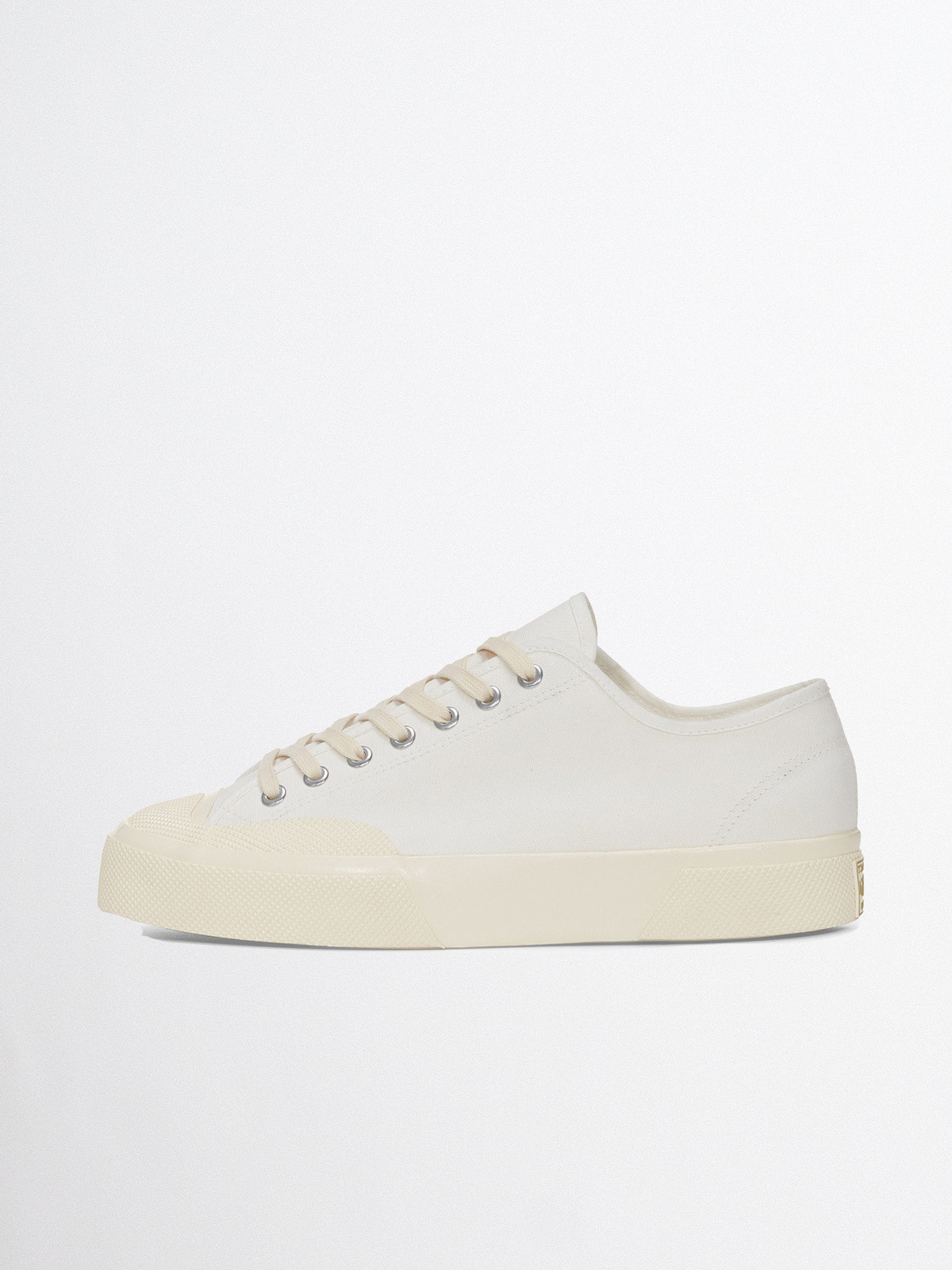 2432 WORKS LOW CUT COTTON CANVAS WHITE-OFF WHITE