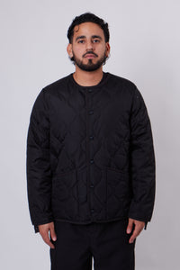 Unisex Military Crew Neck Down Jacket Black