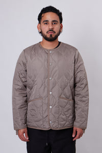 Unisex Military Crew Neck Down Jacket L.Mocha