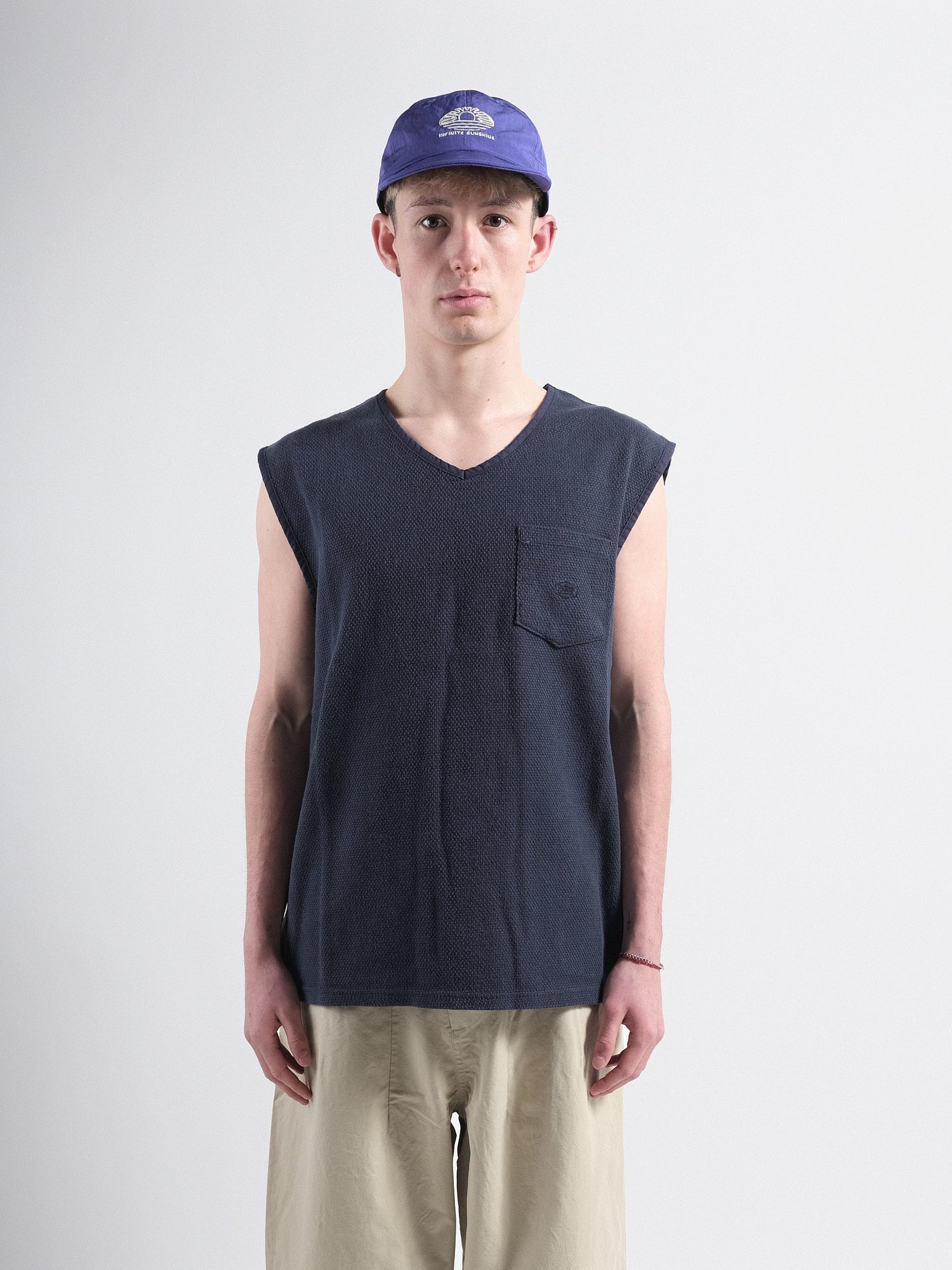 GILET EN COTON TISSÉ