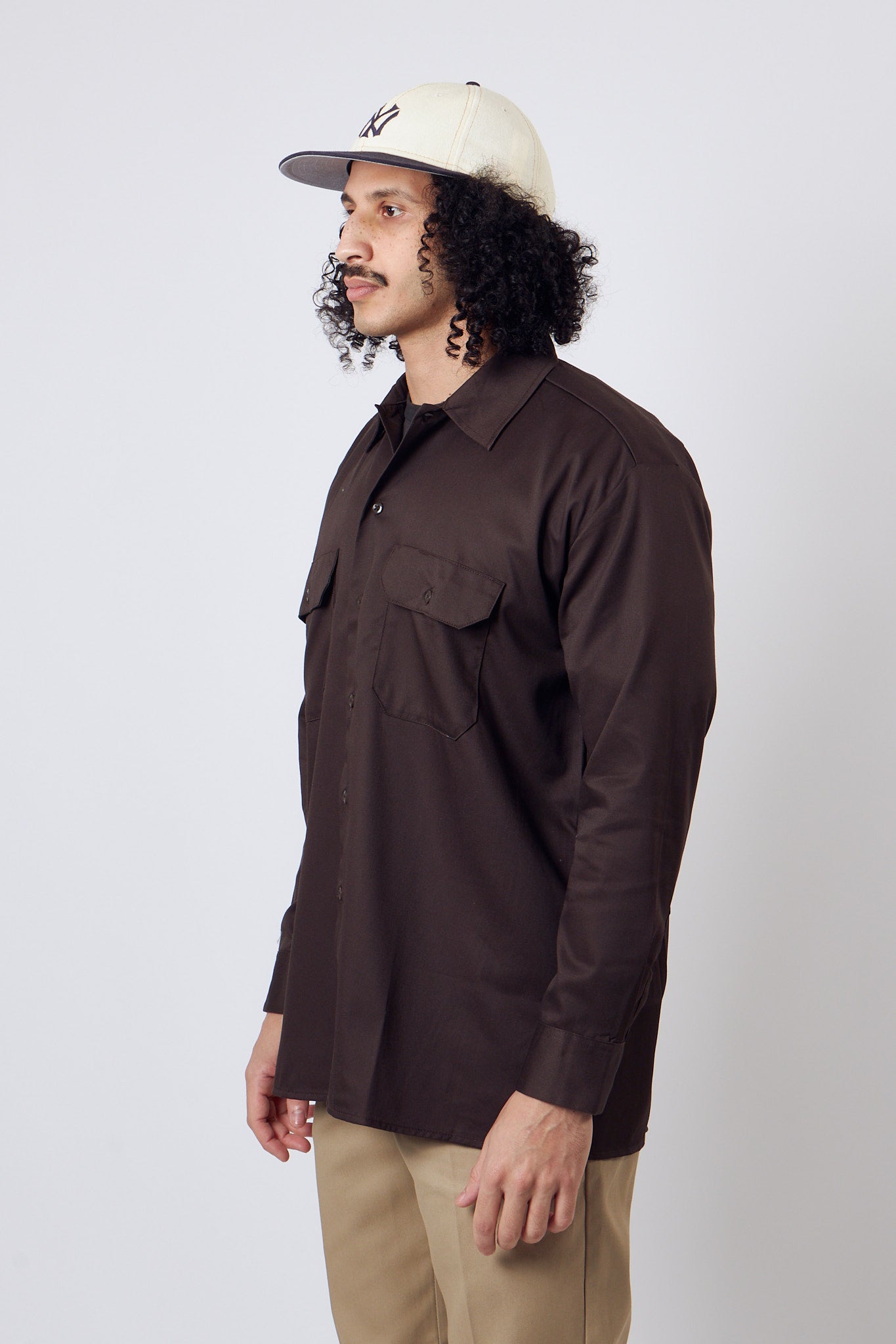 Work Shirt LS Dark Brown