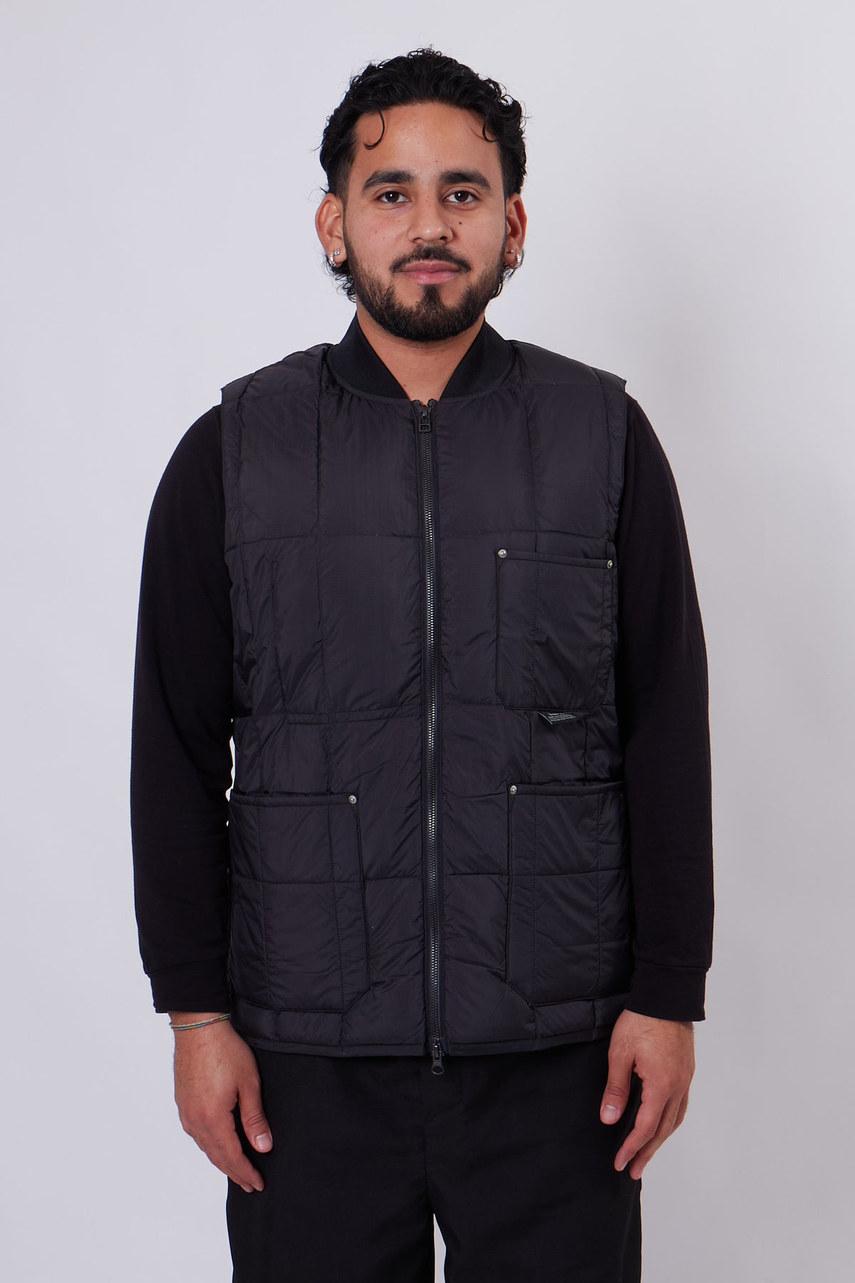 Work W-Zip Lib Down Vest Black