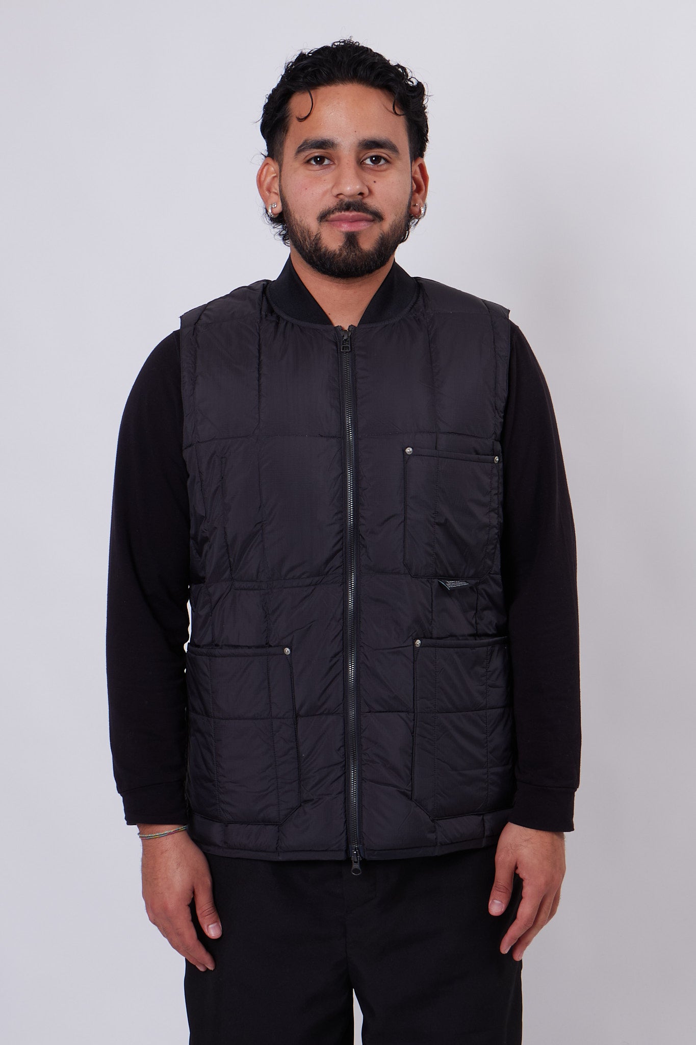 Work W-Zip Lib Down Vest Black