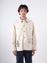 Work jkt Stuart P's Gabardine hand printed