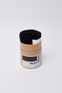 Cased Heavyweight Plain Socks Black