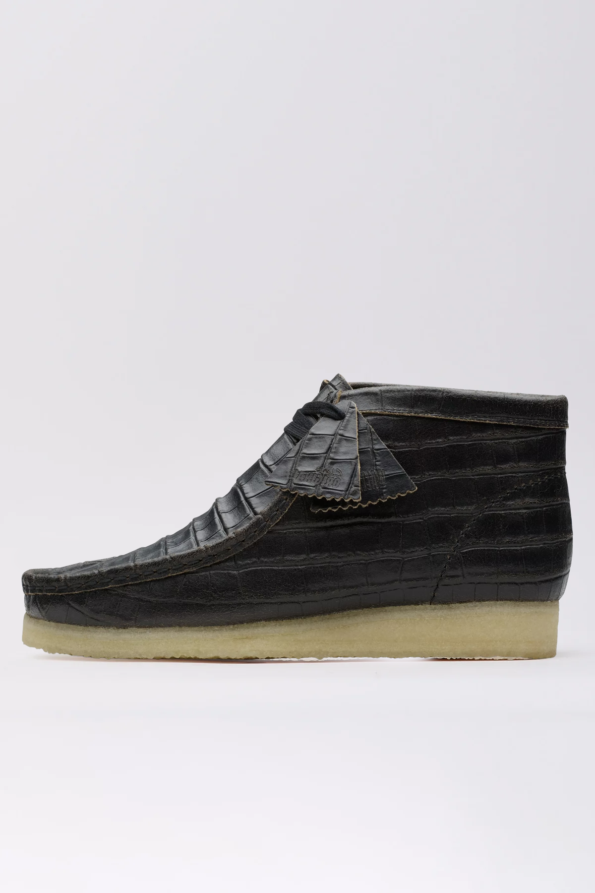 Wallabee Boot BlkCroc Distress