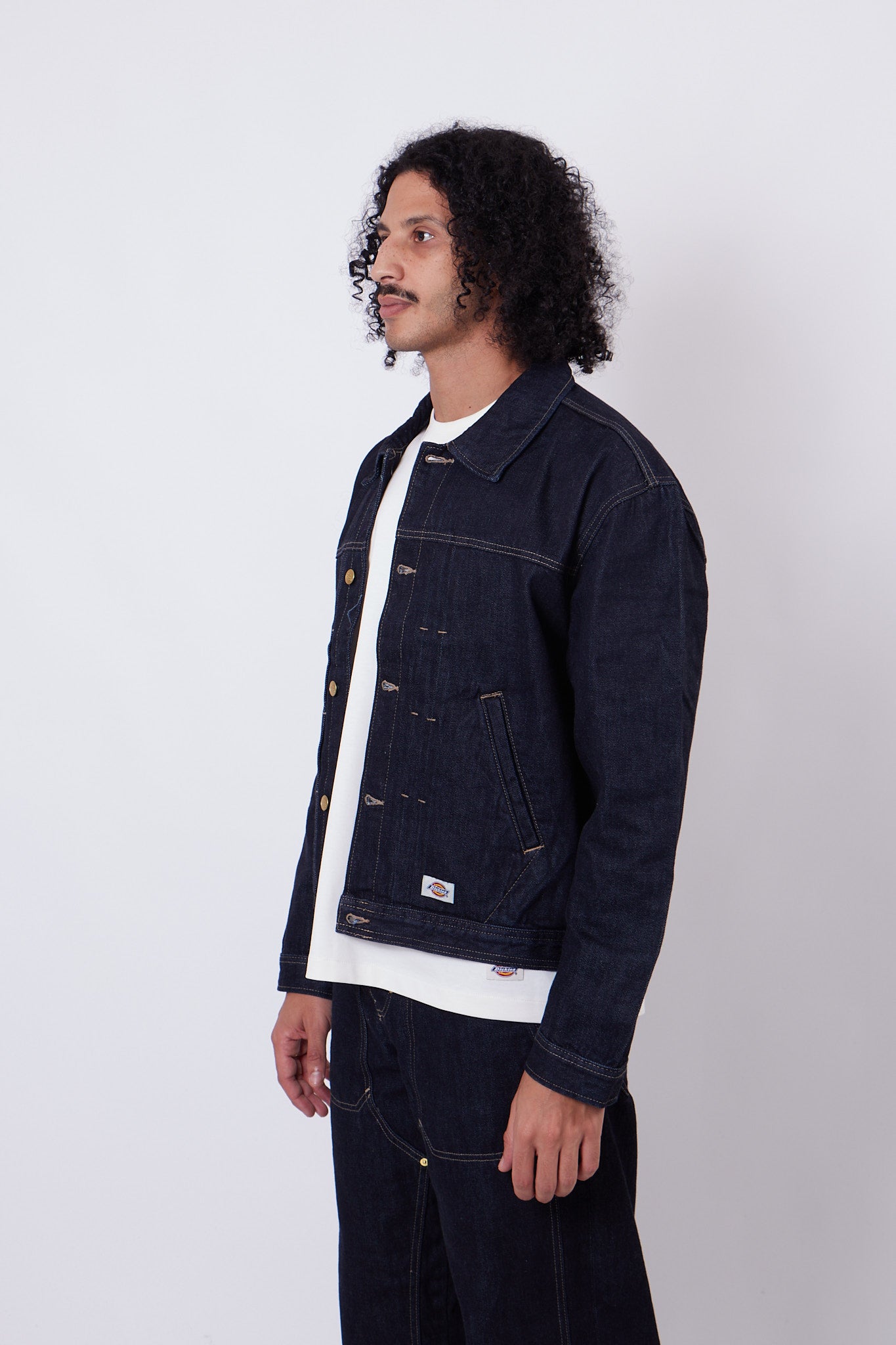 Selvedge Pleated Denim Jacket Rinsed
