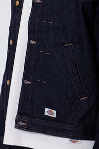 Selvedge Pleated Denim Jacket Rinsed