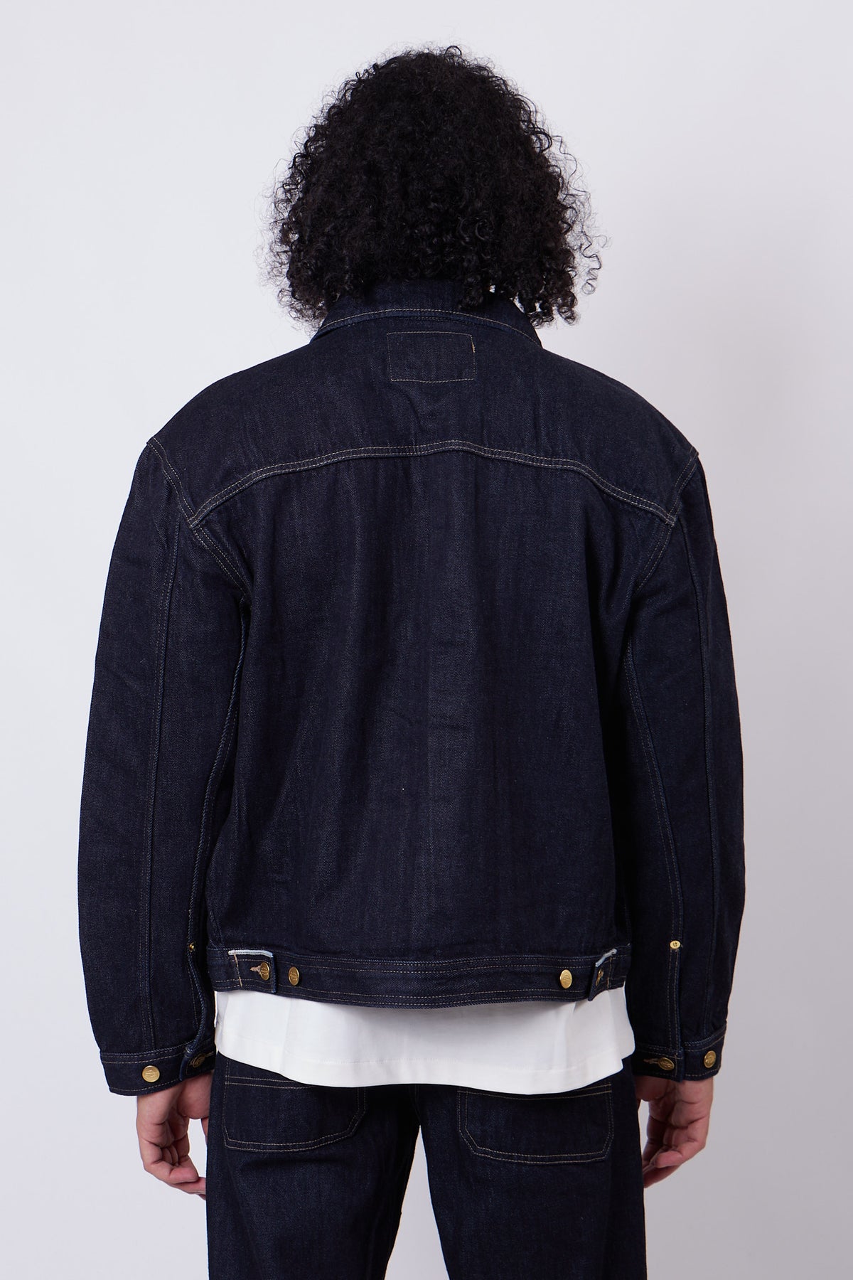 Selvedge Pleated Denim Jacket Rinsed