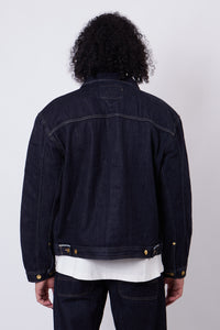 Selvedge Pleated Denim Jacket Rinsed