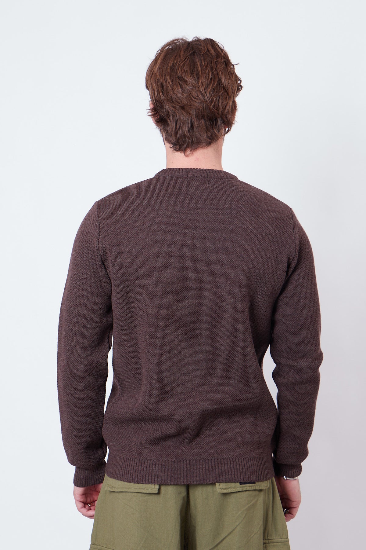 Youri Pull Col Rond Marron