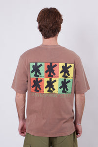 Brush Squares Tee Acorn