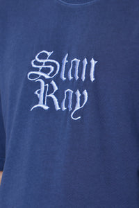 Olde Script Tee Washed Navy