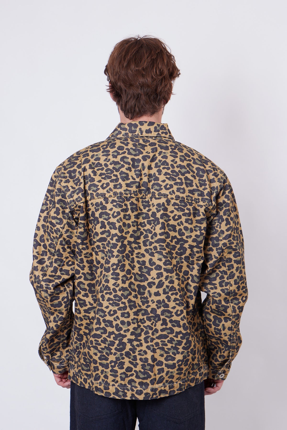 Coverall Jacket Washed Leopard