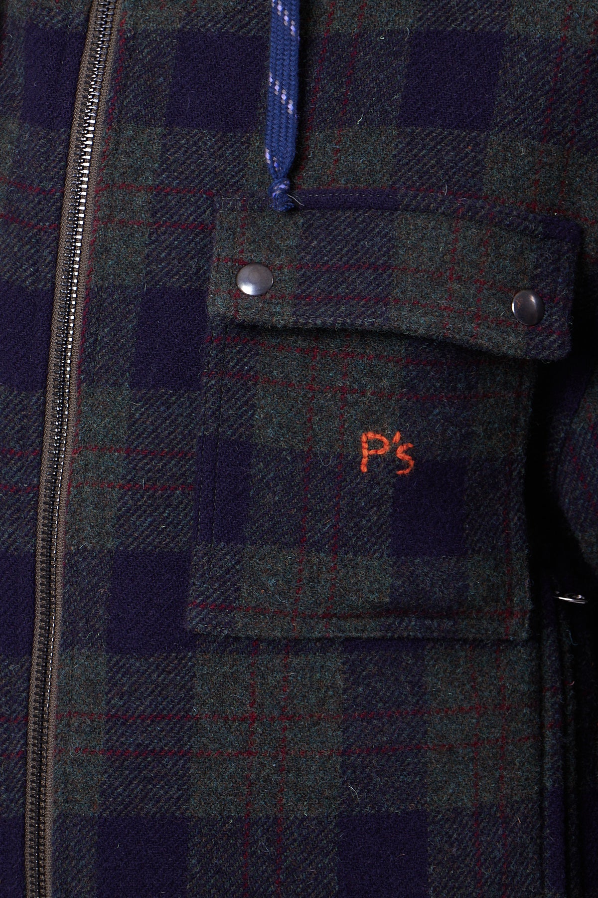 Jacket Archy P'S Wool Check Blue Green